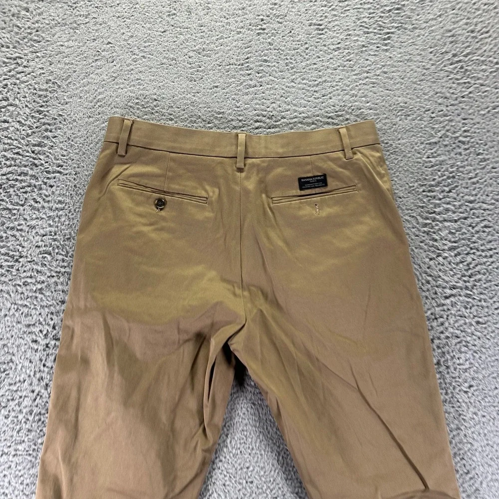 Banana Republic Mason Pant Mens 33x30 Brown Cotton Chino Tapered Athletic Preppy